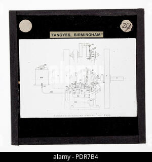 77 lantern slide - Tangyes Ltd, AA tipo motore benzina, circa 1910 Foto Stock