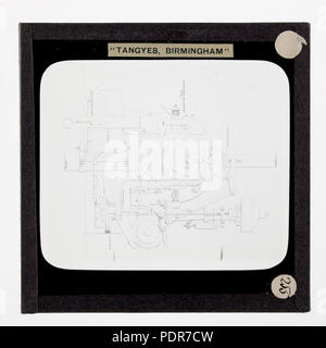 77 lantern slide - Tangyes Ltd, Diagramma, circa 1910 (3) Foto Stock
