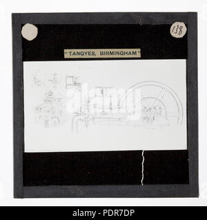 77 lantern slide - Tangyes Ltd, Gas Schema motore, circa 1910 Foto Stock