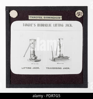 77 lantern slide - Tangyes Ltd, martinetti di sollevamento, circa 1910 (2) Foto Stock