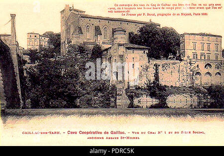 8 Abbaye Saint-Michel de Gaillac Cave coopérative vue du chai n° 1 et siège social Foto Stock