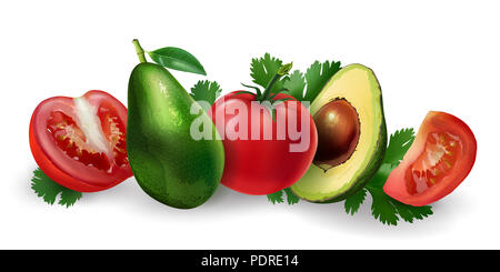 Avocado e pomodoro Foto Stock
