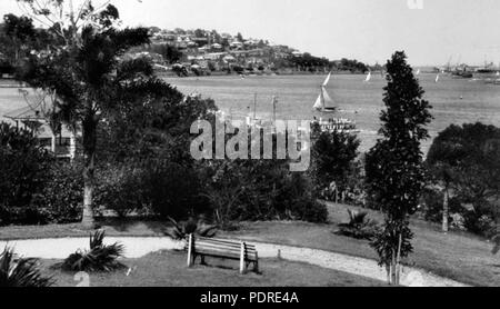 121 Queensland Archivi di Stato 66 Hamilton cercando attraverso il Fiume Brisbane da Newstead Park Breakfast Creek Road Newstead Dicembre 1930 Foto Stock