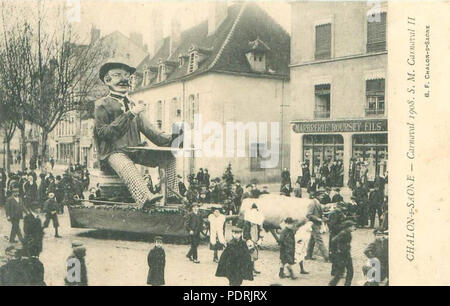 4 Carnaval de Chalon-sur-Saône 1908 - S.M. Carnaval II Foto Stock