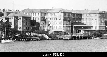 116 Queensland archivi di stato 461 ex dipartimento delle industrie primarie edificio William Street Brisbane guardando dal South Brisbane c 1938 Foto Stock