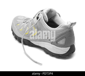 Escursionismo boot isolato su bianco Foto Stock
