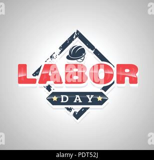 La giornata del lavoro segni di testo. Illustrazione Vettoriale. Illustrazione Vettoriale