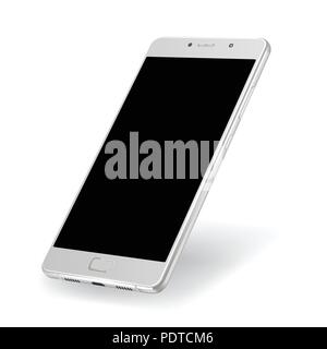 Smartphone mockup. Facile posizionare l'immagine nella schermata smartphone con lo strato lucido. Illustrazione Vettoriale per la stampa e il web elemento, gioco e applicazione mo Illustrazione Vettoriale