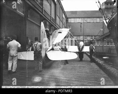 190 SLNSW 85452 Sbarco Nuova Zelanda De Havilland DH 89 Dragon Rapide passeggero Tanui biplanare ZKACO da Wanganella Foto Stock