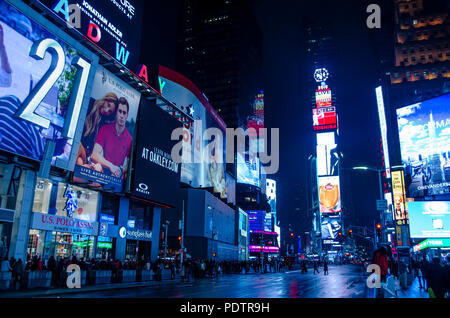 Times Square a Manhattan, New York Foto Stock