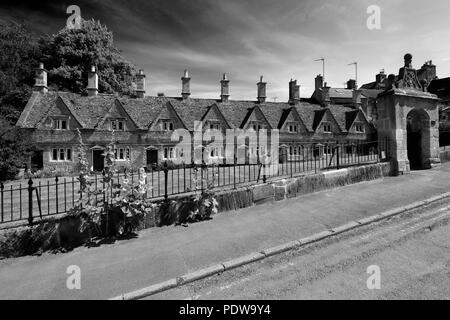 La pietra costruito gli ospizi di carità a Chipping Norton town, Oxfordshire Cotswolds, England, Regno Unito Foto Stock