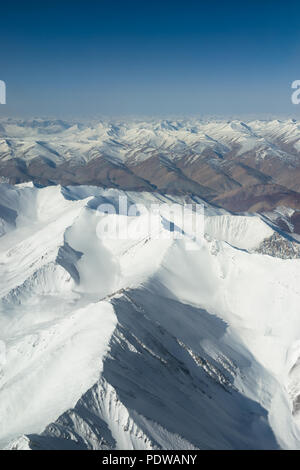 Vista aerea della montagna, Ladakh, India Foto Stock