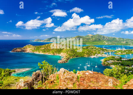 Shirley Heights Antigua e Barbuda vista da trascurare. Foto Stock