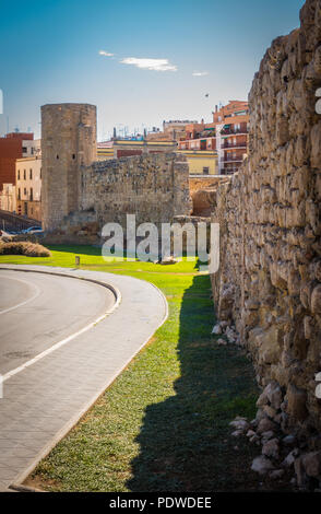 Antico circo romano di Tarraco Tarragona, Spagna, vicino al mare Mediterraneo in Costa Dorada, Catalogna, Spagna.Il complesso archeologico di Ta Foto Stock