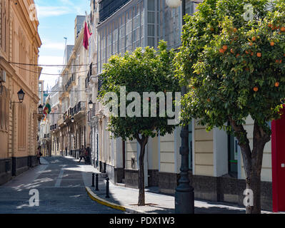 OLYMPUS Ronda, Spagna - Feb 20 2018: bella vista della strada in Ronda andalusia Foto Stock