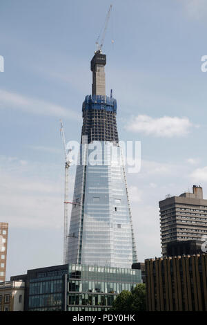 La Shard essendo costruito Foto Stock