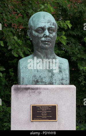 Robert Alphonso Taft busto (figlio del Presidente Taft) a William Howard Taft Sito Storico Nazionale di Cincinnati, Ohio Foto Stock