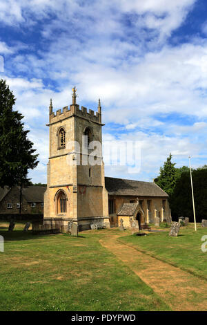 St Andrews Chiesa Parrocchiale, Naunton village, Gloucestershire, Cotswolds, Inghilterra Foto Stock