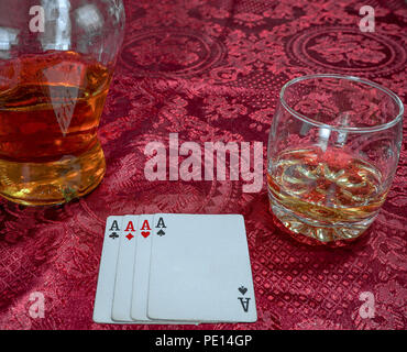 Carte da gioco può essere stata inventata durante la Dinastia Tang intorno al IX secolo D.C. come risultato dell'utilizzo di woodblock tecnologia di stampa Foto Stock