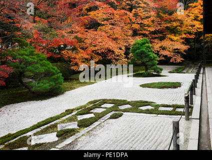 Tenjuan, Tenju-un Giardino del Tempio, tradizionale rock giapponese giardino Zen a Nanzen-ji tempio complesso in Sakyo-ku, Kyoto, Giappone 2017 Foto Stock