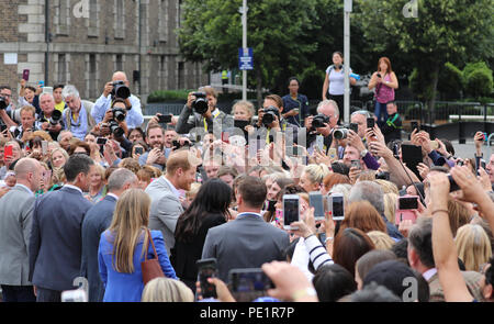 Il Duca e la Duchessa di Sussex sulla loro visita ufficiale a Dublino, Irlanda con: il principe Harry dove: Dublino, il Leinster, Irlanda quando: 11 lug 2018 Credit: David Sims/WENN.com Foto Stock