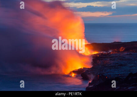 Paesaggi e Natura con i vulcani di Big Island delle Hawaii Foto Stock