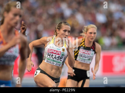 Berlino, Deutschland. 10 Ago, 2018. Rebekka HAASE, Germania, azione. Donna semifinale 200m, su 10.08.2018 Campionato Europeo di Atletica 2018 a Berlino/Germania Da 06.08. - 12.08.2018. | Utilizzo di credito in tutto il mondo: dpa/Alamy Live News Foto Stock