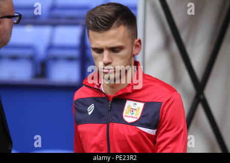 Bolton, Lancashire, Regno Unito. 11 Agosto, 2018. Jamie Paterson di Bristol City prima della gara di campionato tra Bolton Wanderers e la città di Bristol. Credito: Simon Newbury/Alamy Live News Foto Stock