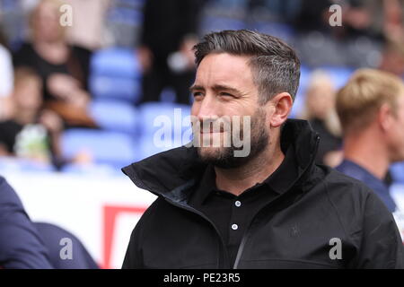Bolton, Lancashire, Regno Unito. 11 Agosto, 2018. Bristol City Manager Lee Johnson prima della gara di campionato tra Bolton Wanderers e la città di Bristol. Credito: Simon Newbury/Alamy Live News Foto Stock
