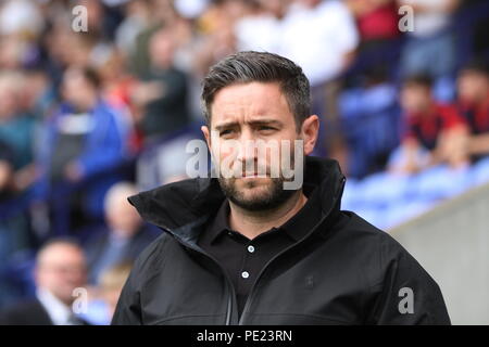 Bolton, Lancashire, Regno Unito. 11 Agosto, 2018. Bristol City Manager Lee Johnson prima della gara di campionato tra Bolton Wanderers e la città di Bristol. Credito: Simon Newbury/Alamy Live News Foto Stock