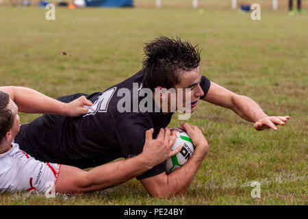 Bristol, Inghilterra. 11 Agosto, 2018. Tutti gli ori faccia contro di Swindon St George in Inghilterra Occidentale finale di scalfiture crociati RFC. Lewis Mitchell/tutti gli ori RL. Credito: Lewis Mitchell/Alamy Live News Foto Stock