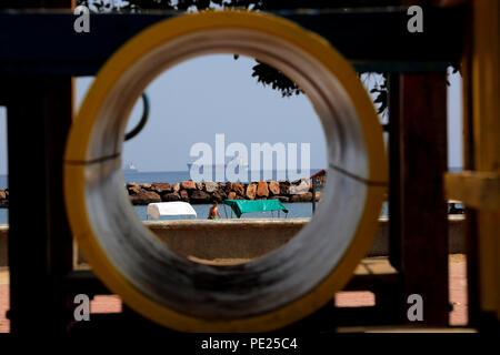 Lecheria, Anzoategui Venezuela. Il 7 agosto, 2018. Agosto 07, 2018. Spiaggia del Lido, El Morro complesso turistico, In Lecheria, Anzoategui Stato. Venezuela. Foto: Juan Carlos Hernandez Credito: Juan Carlos Hernandez/ZUMA filo/Alamy Live News Foto Stock