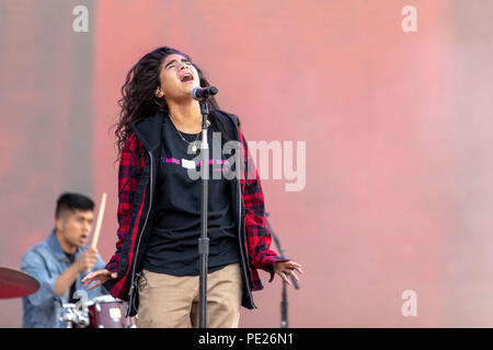 San Francisco, California, Stati Uniti d'America. 11 Ago, 2018. JESSIE REYEZ durante al di fuori di terre Festival di musica al Golden Gate Park di San Francisco, California Credit: Daniel DeSlover/ZUMA filo/Alamy Live News Foto Stock