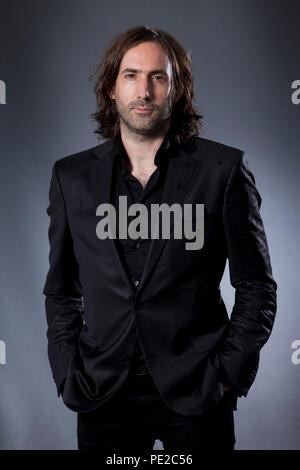 Edinburgh, Regno Unito. 12 Agosto, 2018. Paolo Lynch, lo scrittore irlandese, raffigurato all'Edinburgh International Book Festival. Edimburgo, Scozia. Foto di Gary Doak / Alamy Live News Foto Stock