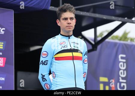 La Scozia, Regno Unito. Il 12 agosto 2018. durante il ciclismo su strada Campionati Europei Glasgow 2018, nel centro della città di Glasgow e aree metropolitane della Gran Bretagna, il giorno 11 agosto 12, 2018 - Photo Laurent Lairys / DPPI Credito: Laurent Lairys/Agence Locevaphotos/Alamy Live News Foto Stock