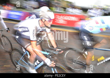 La Scozia, Regno Unito. Il 12 agosto 2018. Elite Uomo la gara su strada, UEC Campionati Europei Credito: Colin Fisher/Alamy Live News Foto Stock