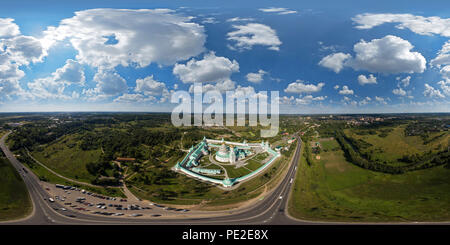 La risurrezione la nuova Gerusalemme Monastero, Istra, Russia. Panorama completo 360. Fotografia aerea Foto Stock