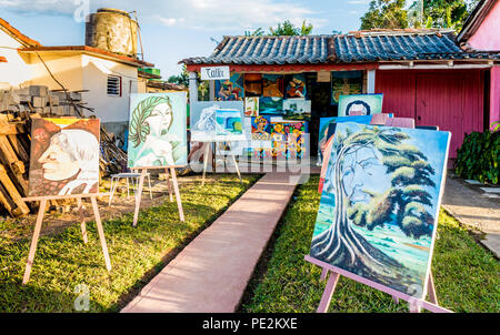 Una vista tipica a Varadero in Cuba Foto Stock