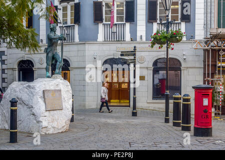 Scena di strada, Main Street, Gibilterra Foto Stock