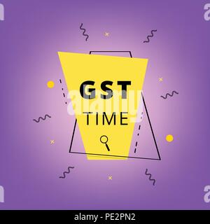 Tempo di GST banner. Illustrazione Vettoriale. Illustrazione Vettoriale