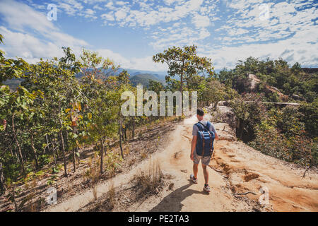 Escursionismo in Pai canyon, turismo in Thailandia Foto Stock