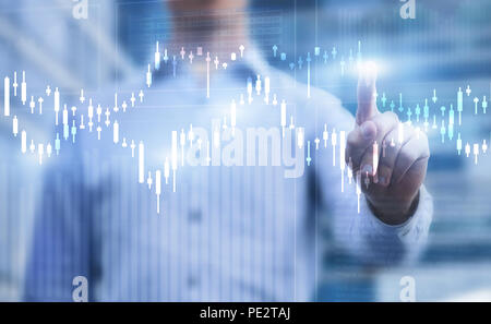 I grafici finanziari, business analytics concept Foto Stock