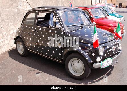 Fiat 500 Abruzzo Fiat Rally Casoli Italia Luglio 2018 Foto Stock