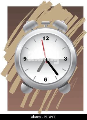 Illustrazione vettoriale di una sveglia Illustrazione Vettoriale