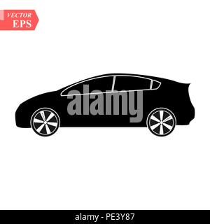 Auto di lusso e la relativa icona. Super car design concept. Moderno unico arte realistica Generico automobile di lusso. Presentazione auto vista laterale eps10 Illustrazione Vettoriale