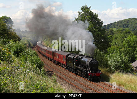 48151 passa Langcliffe sulla S&C 9.7.14 Foto Stock