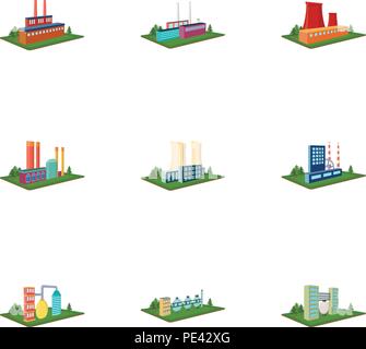 Blast,edificio,azienda,cartoon,chemistry,raccolta,azienda,complesso,Arricchimento,enterprise,attrezzature,factory,forno,icona,immagine,l'industria,isolato,isometrica logo,,manufactory,produzione,metallurgia,impianto,locali,produzione,riciclare,serbatoio,impostare,negozi,segno,struttura strutture,,il simbolo,torre,tromba,vettore,web vettori vettore , Illustrazione Vettoriale