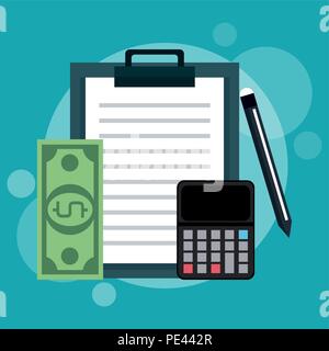 Contare il denaro e risparmi Illustrazione Vettoriale