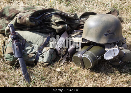 Esercito Tedesco il kit da campo Foto Stock