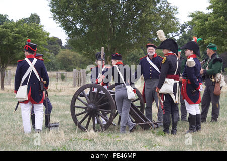 Guerra Napoleonica re emanazione a Spetchley park Foto Stock